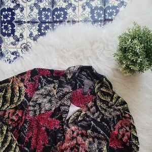 CHICO'S abstract pattern shirt/jacket